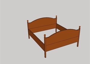 简欧室内简单的床设计SU(草图大师)模型