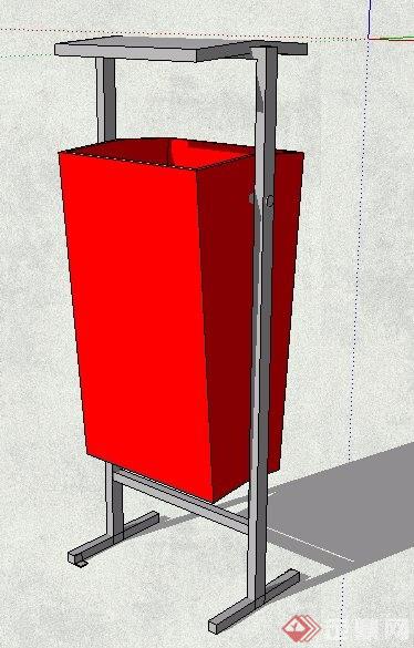 精品现代风格吊式垃圾箱设计su模型