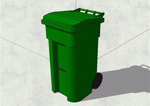 现代街道环卫可移动垃圾箱SU(草图大师)模型