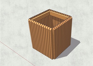 精品现代风格园林垃圾箱设计SU(草图大师)模型