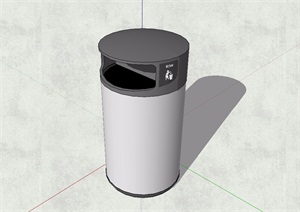 精品现代垃圾桶详细设计SU(草图大师)模型