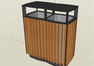 垃圾桶小品素材设计SU(草图大师)模型