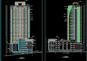 32层高层住宅建筑设计cad施工图