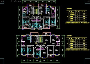 25个多层住宅经典cad户型图