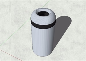 精品现代风格园林垃圾桶设计SU(草图大师)模型