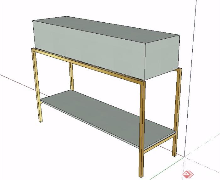 中式风格简单的桌子设计su模型