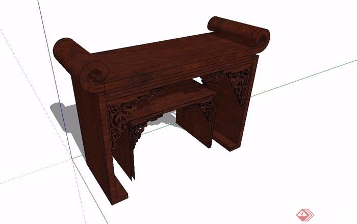 古典中式风格案台详细设计SU模型