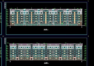 高级中式住宅小区多层住宅cad方案图