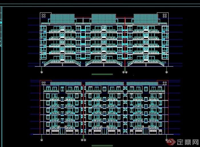 多层欧式详细的住宅建筑cad施工图