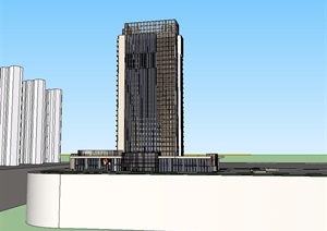 高层商业办公楼SU(草图大师)模型