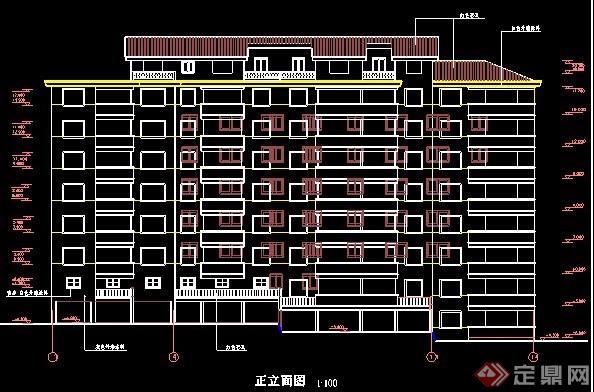 现代7层住宅楼建筑方案图