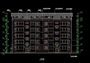 阁楼住宅建筑设计cad方案图