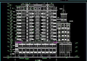 高层住宅详细建筑设计cad施工图
