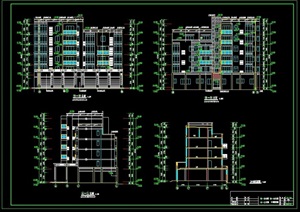 现代多层详细住宅小区建筑cad施工图