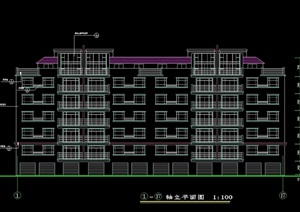 欧式风格详细多层住宅楼设计cad方案