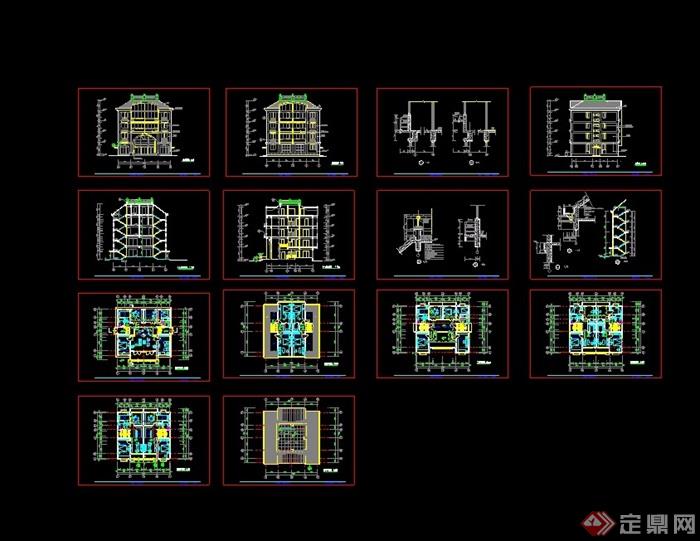 多层高级寓所建cad施工图