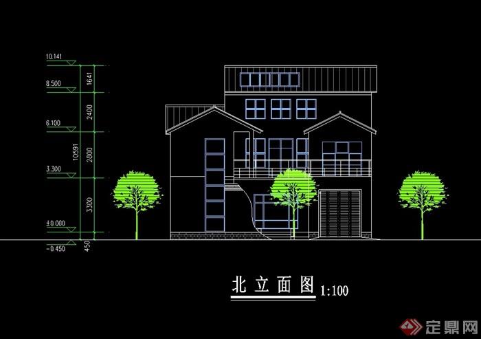 扬州市中式住宅建筑设计cad方案