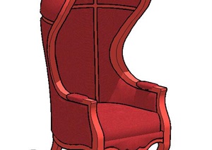 欧式风格独特详细的椅子设计SU(草图大师)模型