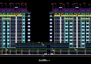现代小高层商住楼建筑施工图