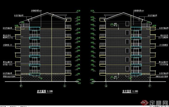 中式六层住宅楼设计cad施工图