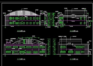 二层食堂建筑设计cad施工图