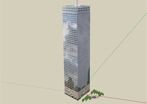 办公大厦设计SU(草图大师)模型