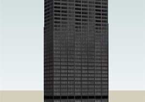 独栋高层大厦办公楼建筑SU(草图大师)模型