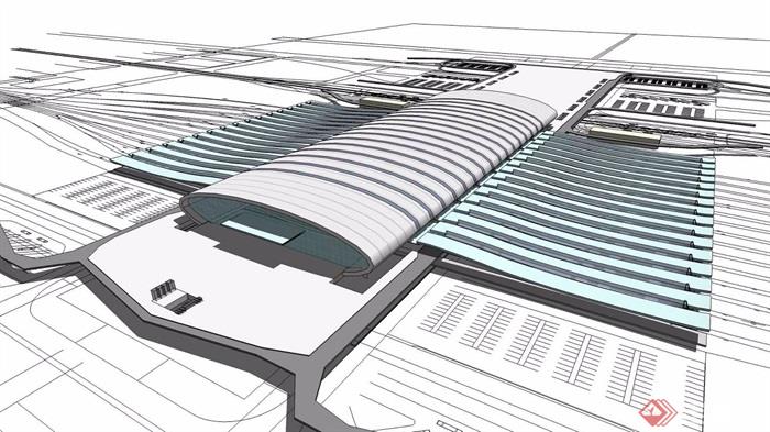 上海虹桥火车站概念设计jpg、ppt方案