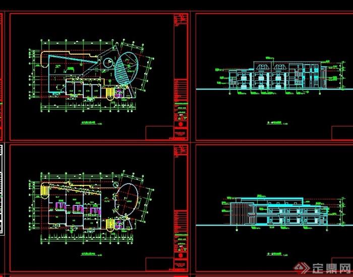 现代多层幼儿园cad施工图