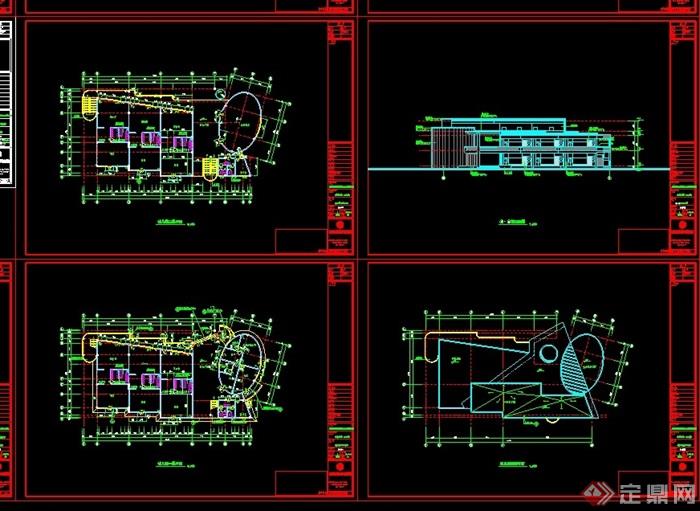 现代多层幼儿园cad施工图