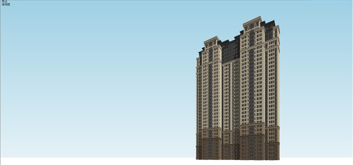 宁波中海项目详细的住宅楼设计su模型