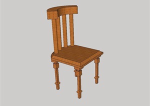 全木质详细完整的椅子SU(草图大师)模型