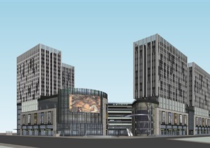 北城天街商业办公楼设计SU(草图大师)模型