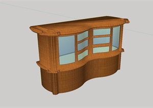某详细室内木柜子设计SU(草图大师)模型