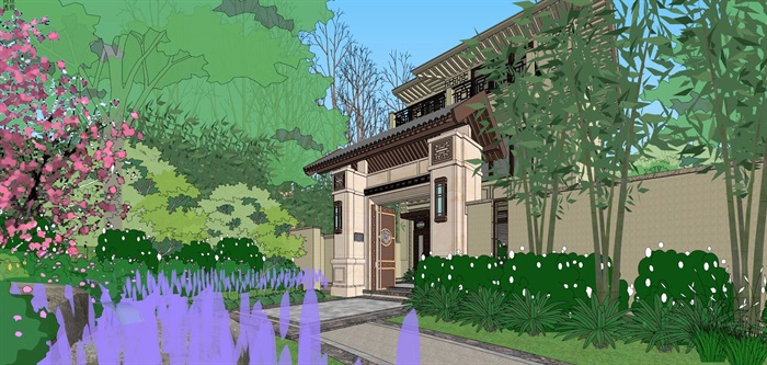 北京龙湖西宸原著样板区景观设计方案售楼处景观会所别墅(11)