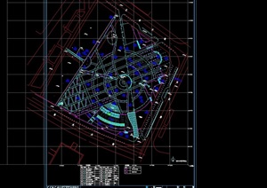 某市城市中心广场设计cad施工图