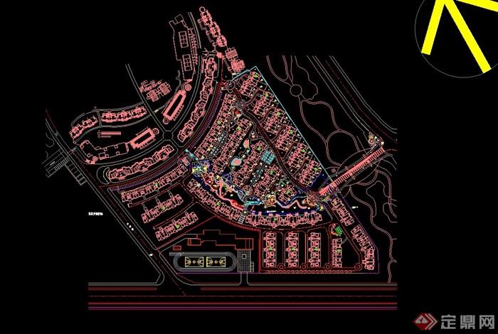 成都中海名城住宅景观设计cad方案图