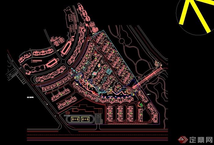 成都中海名城住宅景观设计cad方案图