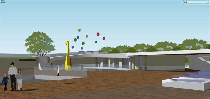 创意圆形绿化屋顶平台幼儿园(11)