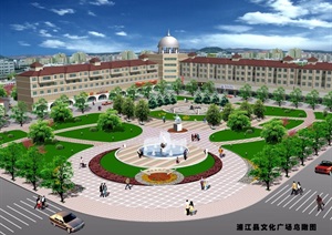 浦江文化广场设计方案cad方案