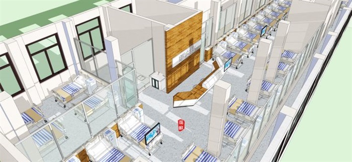 一个现代风格医疗院室内装潢方案ＳＵ模型(2)