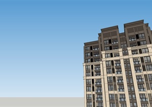 新古典小区住宅建筑设计SU(草图大师)模型
