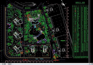 现代生肖广场绿化cad平面图