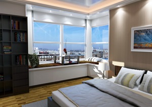 现代业主室内住宅空间装饰设计SU(草图大师)模型