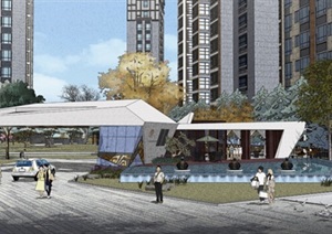 中式客家住宅景观设计SU(草图大师)模型