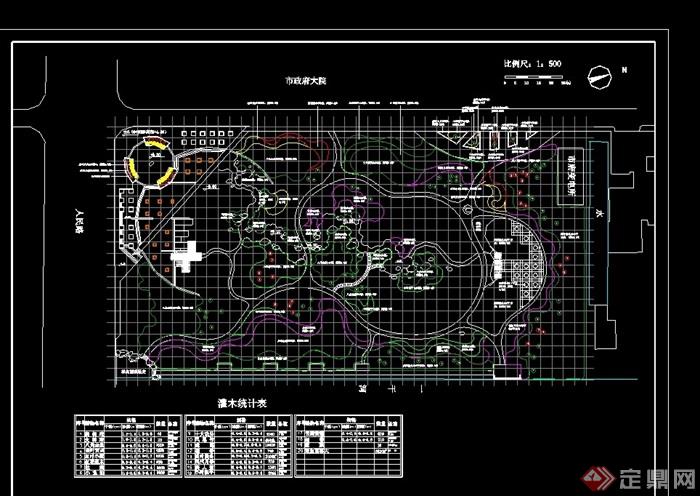 园林详细公园景观设计cad施工图