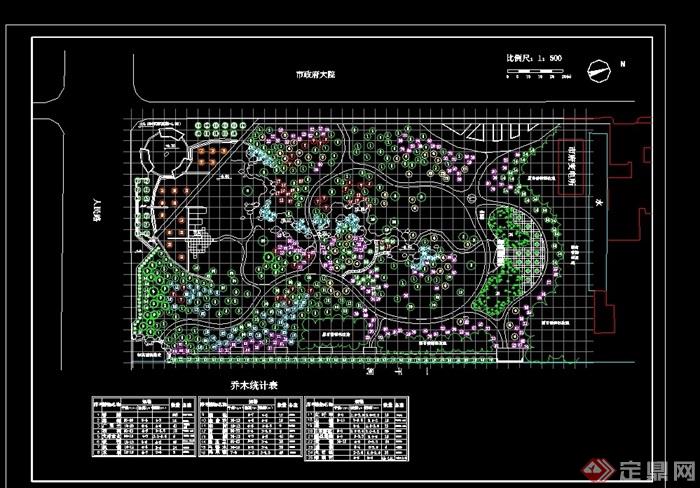 园林详细公园景观设计cad施工图