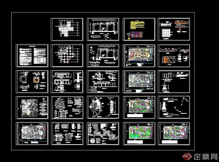 园林详细公园景观设计cad施工图