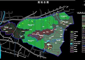 某郊野公园总体规划cad平面图