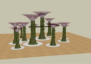 新加坡生命树小品素材设计SU(草图大师)模型